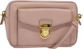 Prada Pre-owned Vintage Cross Body Bag - Dames - Vintage Schoudertas - Roze - ONE Size - Leer - Vintage