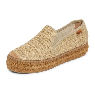 Vidorreta Espadrilles, female, Beige, 7 UK, Cangrejo Espadrillas Rafia Metal Loafer