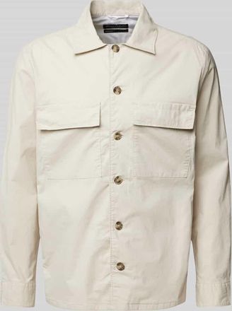 Marc O'Polo Comfort Fit Overshirt mit Baumwoll-Anteil in Beige, Gr&ouml;&szlig;e XXL