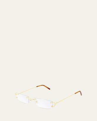 Cartier Mens Metal and Nylon Optical Eyeglasses