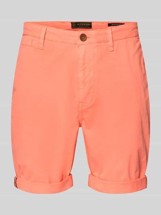 Superdry Regular Fit Shorts mit M&uuml;nztasche in Neon Orange, Gr&ouml;&szlig;e 28