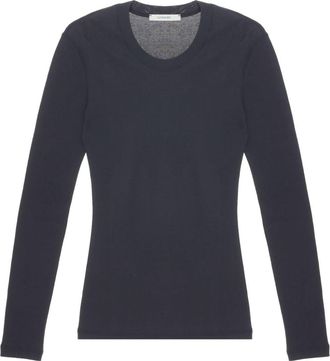 Christophe Lemaire long-sleeve T-shirt - women - Cotton - M - Blue