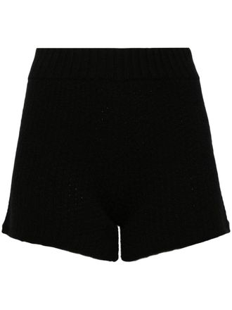 Alanui Gebreide shorts van kasjmierblend - Zwart