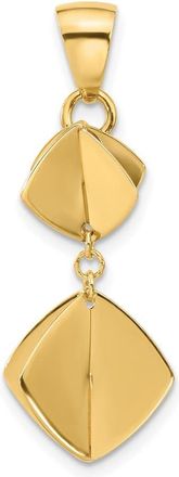 Diamond2Deal 14k Yellow Gold Polished Fancy Dangle Pendant