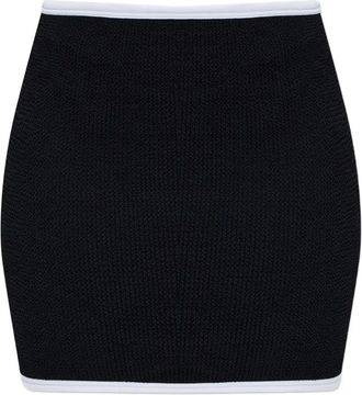 Hunza G Devyn gekreukte rok - Zwart