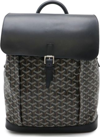 Goyard Black Brown Coated Canvas Backpack (Pre-Owned)