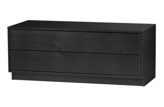 Woood Mueble de tv de de madera negra