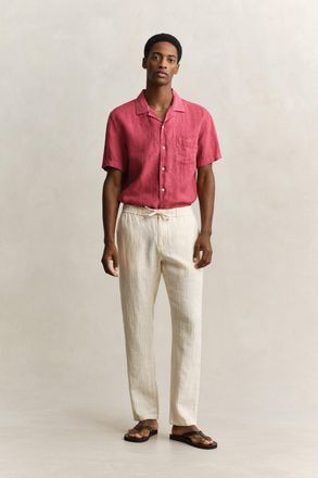 GANT Men Striped Linen Pants (XXXL) FADED BEIGE