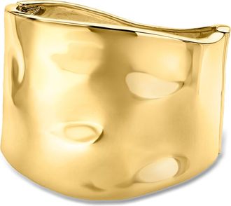 Ross-Simons 14kt Yellow Gold-Plated Wide Hammered Bangle Bracelet