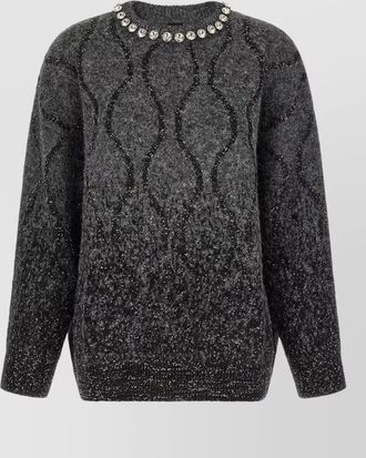 Pinko sequined jacquard crew-neck jumper
