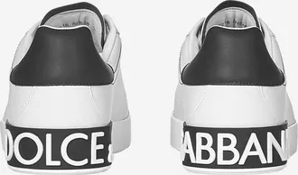 Dolce & Gabbana Mens Sneakers Portofino Calf Leather White Trainers