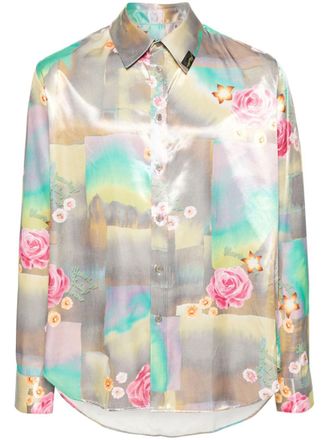Martine Rose Camicia a fiori - Grigio