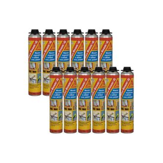 Sika Sika - Confezione da 12 schiume espansive estrudibili Boom g - Beige - 750ml