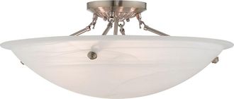 Livex Lighting Livex Oasis 4-Light Brushed Nickel Ceiling Mount