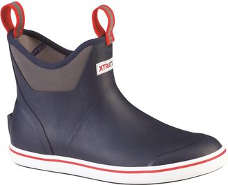 Xtratuf Unisex Ankle Deck Rubber Navy/Red Wellington Boots - Size UK 13