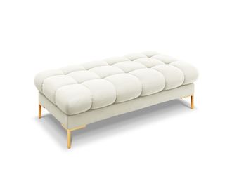 MICADONI Banco 2 plazas de terciopelo beige claro