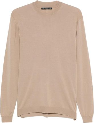 low brand crew-neck sweater - Brown