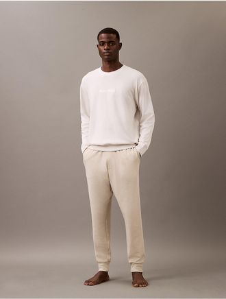 Calvin Klein Mens Terry Lounge Joggers - White - XL