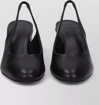 Max Mara leather slingback sandals