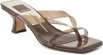Dolce Vita Brevel Vinyl Translucent Strap Sandal in Dark Brown Jelly at Nordstrom, Size 5.5