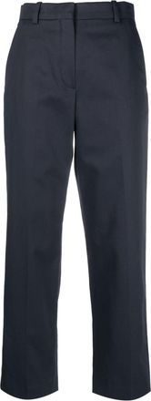 Kenzo cropped tailored trousers - women - Acetate/Cotton/Cupro/Cotton - 36 - Blue