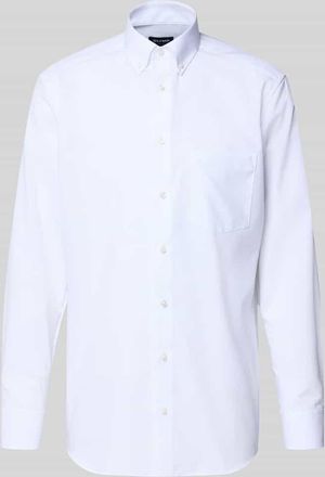Olymp Modern Fit Business-Hemd mit Button-Down-Kragen in Weiss, Gr&ouml;&szlig;e 42