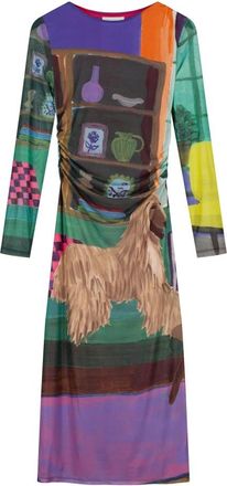 Fab By Fabienne Chapot Ashley Jurk - Dames - Casual kleedjes - Veelkleurig - XL - Leer - Kleedjes