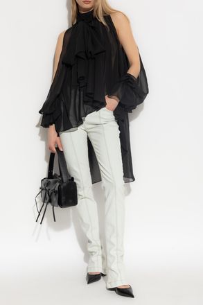 Blumarine Jeans With Flared Legs, Womens, Light Blue