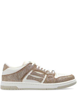 Amiri Skel Top glitter sneakers - White