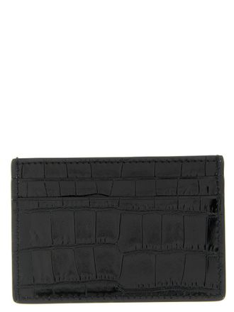 Tom Ford Crocodile-Embossed Calfskin Card Case - Black