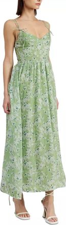 En Saison Laguna Tie Midi Dress In Light Green