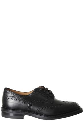 Trickers Black Wingtip Bourton Leather Brogues