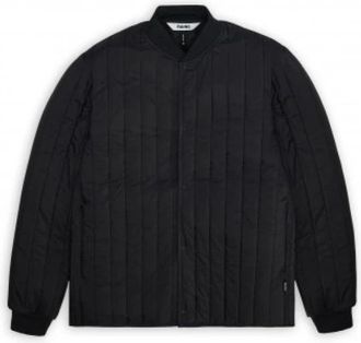 Rains Stijlvolle Liner Bomberjas - Dames - Zomerjassen - Zwart - S - Polyester - Jassen