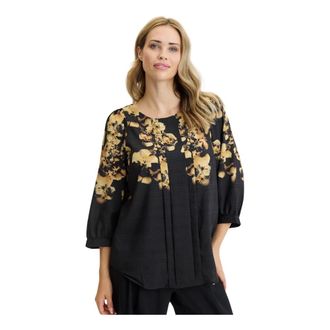 In Front Bluse - - Blouses & Shirts - Donna - Nero - L