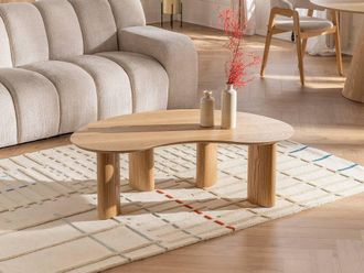Vente-Unique Ash Veneer Coffee Table - Light Natural - CALYNOR in Light Oak