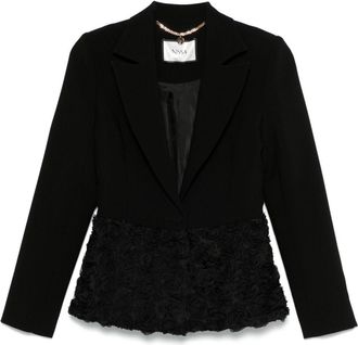 Nissa Blazer con applicazione - Nero