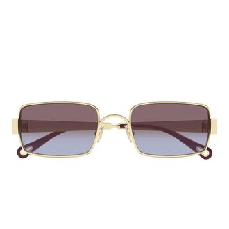 Chlo&eacute; Sunglasses, unisex, Yellow, Size: 53 MM Rectangular Sunglasses