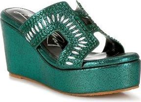 London Rag Mariner Platform Wedge Sandal in Green at Nordstrom Rack, Size 10