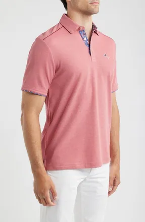 Tommy Bahama Geo Rio 5 OClock IslandZone Polo in Raspberry Wine Heather at Nordstrom, Size Xx-Large
