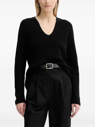 Marc O'Polo Maglione con scollo a V - Nero