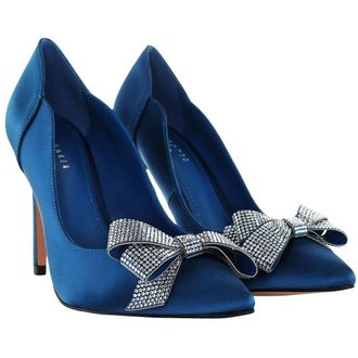 Ted Baker Orlilas Crystal Bow Womens Blue Shoes - Size UK 7