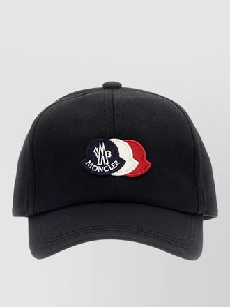Moncler cotton baseball cap curved brim design