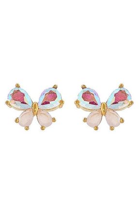 Girls Crew Kaleidoscope Butterfly Stud Earrings in Gold at Nordstrom