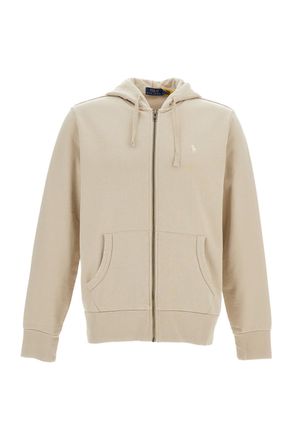 Polo Ralph Lauren Cotton Zip Hoodie with Front Kangaroo Pockets