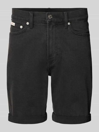 Calvin Klein Jeans Slim Fit Jeansshorts aus Baumwoll-Mix in Black, Gr&ouml;&szlig;e 30