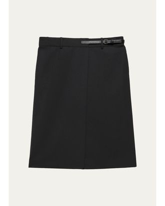 Helmut Lang Belted Asymmetric Skirt
