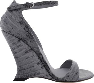 Ferragamo Vidette X5 Leather Wedge Sandals, Size 7 C