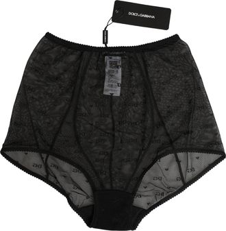 Dolce & Gabbana Womens Black Nylon Stretch Slip Girdle Panty Underwear Elastane Polyester Clothing