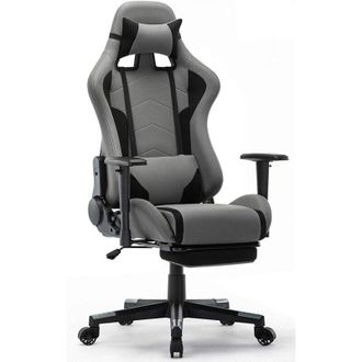 IntimaTe WM Heart IWMH Fabric Gaming Chair, Ergonomic Swivel Chair, Height-Adjustable Computer Chair with Footrest