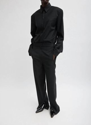 Tibi Recycled Tropical Wool Jules Trouser In Black